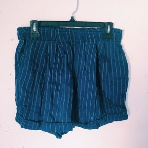 blue striped shorts
